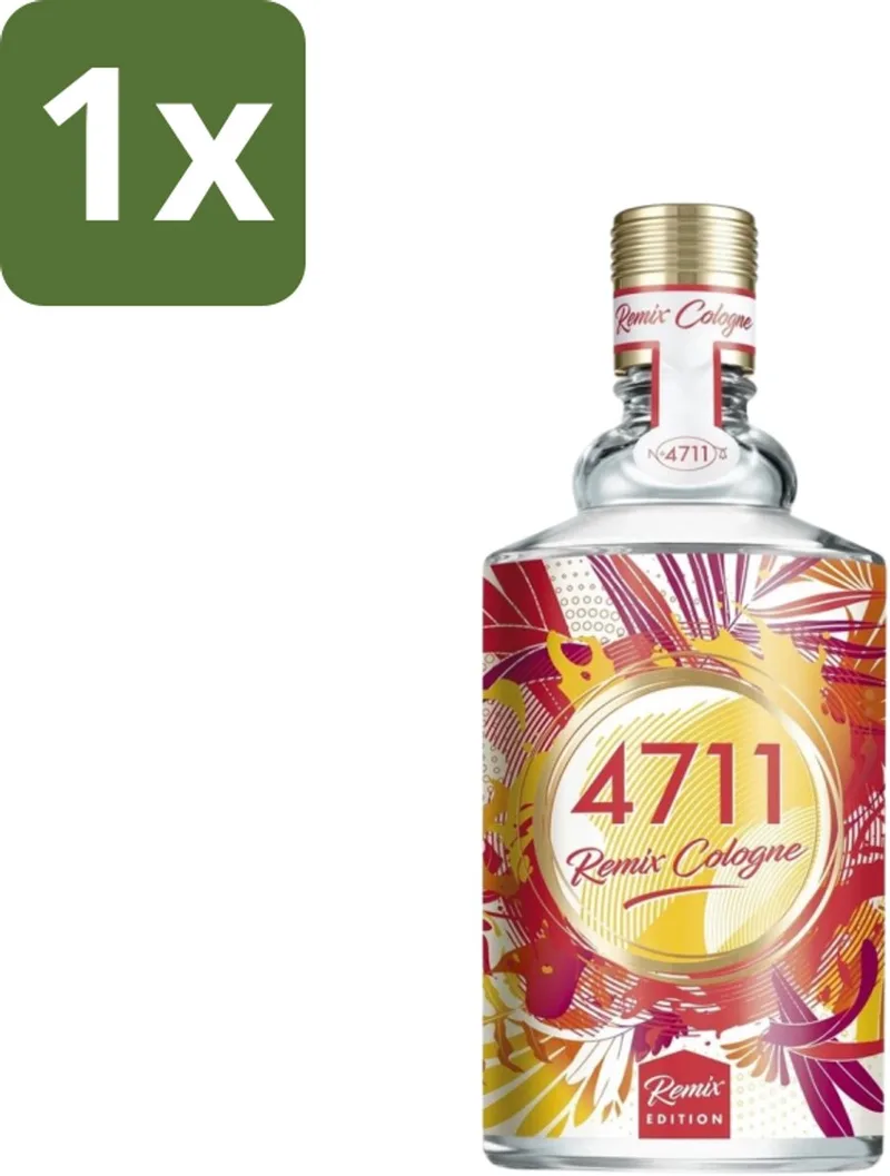 1 x 4711 - Remix Cologne - Eau De Cologne Spray - Grapefruit - Unisex fra 4711 i 100 ml – produktbillede