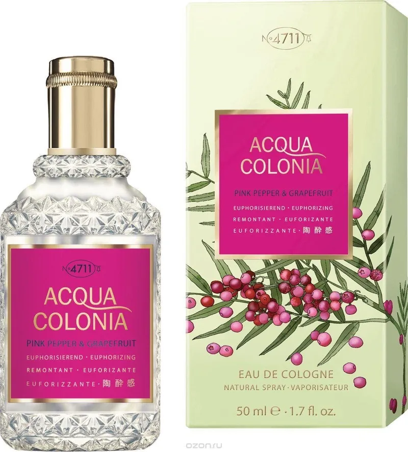 ACQUA COLONIA PINK PEPPER & GRAPEFRUIT EDC fra 4711 i 50 ml – produktbillede 1 af 3