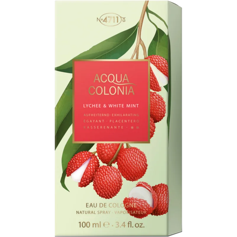 Lychee y White Mint Eau De Cologne Spray de 4711 en 100 ml – photo du produit 2 sur 3