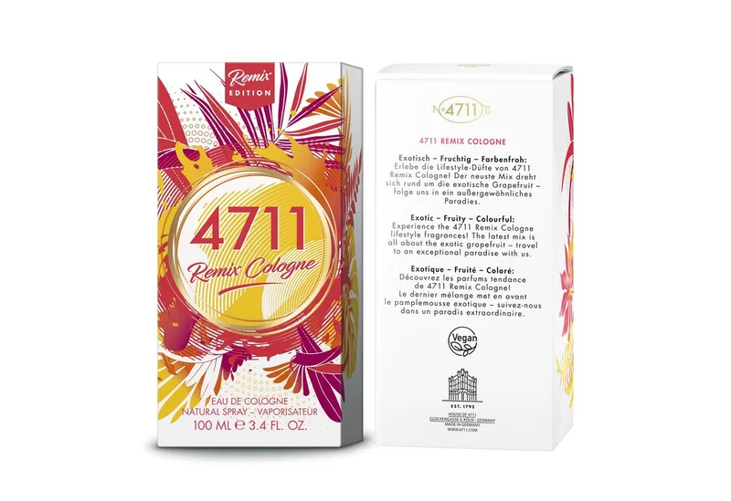 Remix Cologne - Eau De Cologne Spray - Grapefruit - Unisex fra 4711 i 100 ml – produktbillede 3 af 5