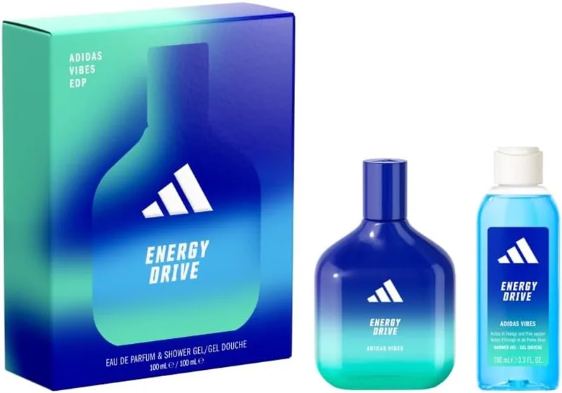 Energy Vibes Gift Set - Energy Drive Eau De Parfum 100 ml en Shower Gel 100 ml - Cadeauset by Adidas – product photo