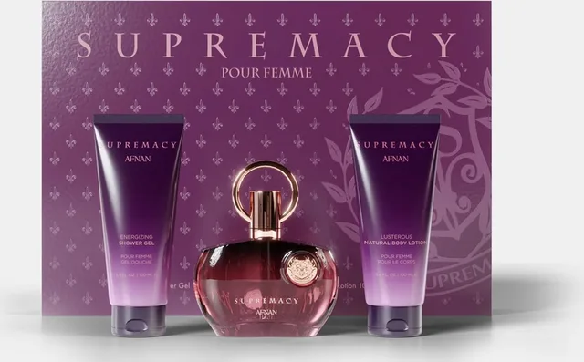 Supremacy Purple Gift Set , Shower Gel And Moisturizing Body Lotion