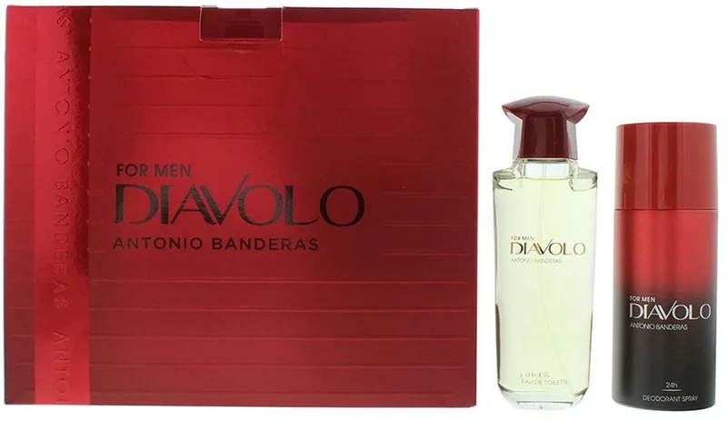Diavolo For Men Gift Set 100ml EDT + 150ml Deodorant Spray von Antonio Banderas – Produktfoto