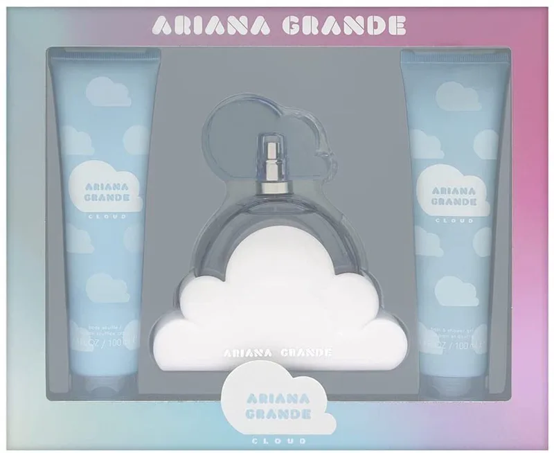 Cloud Eau de Parfum 100 ml + Body Soufflé 100 ml + Bath & Shower Gel 100 ml Gift Set fra Ariana Grande – produktbillede