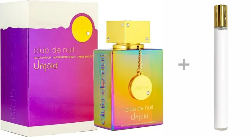 Duft-Set Club de Nuit Untold Eau de Parfum (EDP) Damen Herren Spray, Süß-holziger Duft mit Safran, Jasmin und Zedernholz fra Armaf – produktbillede 2 af 2