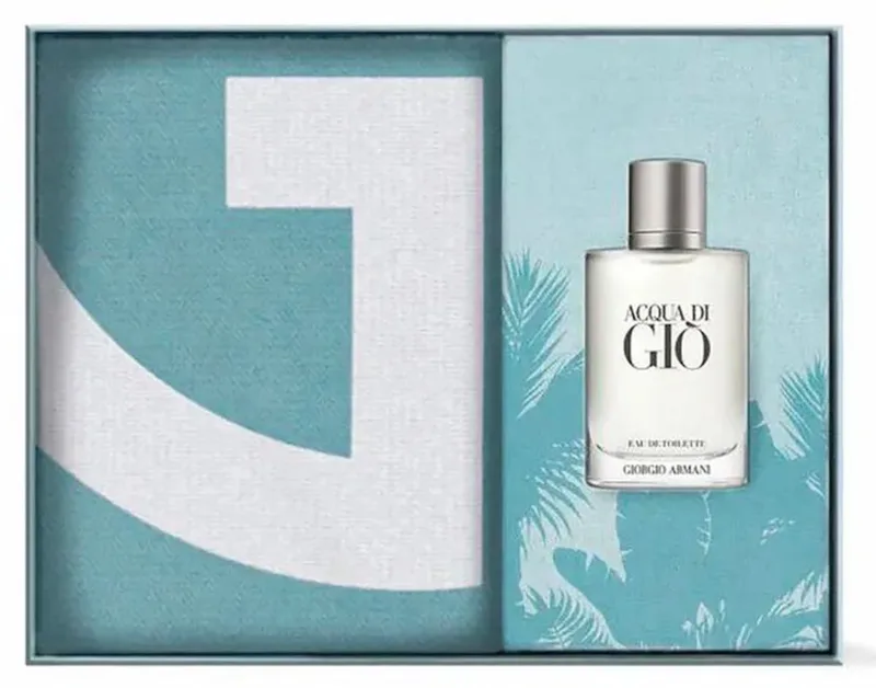 Acqua Di Gio EDT 100 ml en Beach Towel 170 x 72 cm de Giorgio Armani – photo du produit