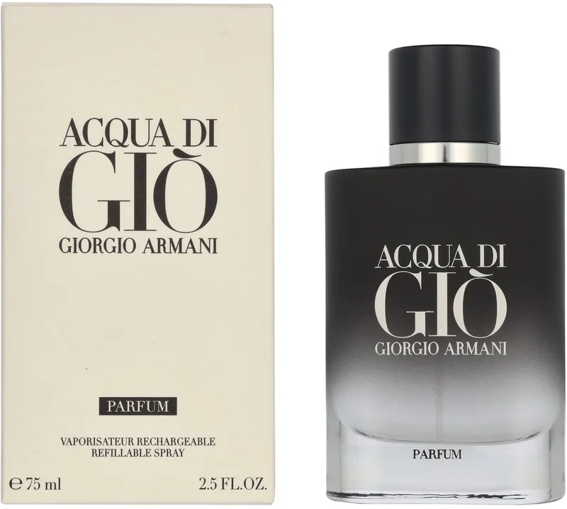 Acqua di Gio - refillable parfum spray - pure parfum voor heren de Giorgio Armani en 75 ml – photo du produit