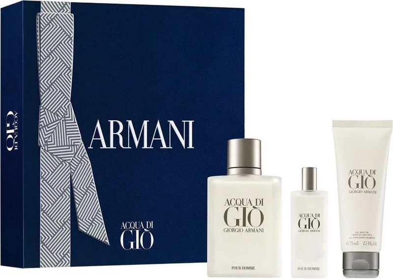 Acqua Gio Men Eau de Toilette 100ml + V15ml+ Gel 75ml fra Giorgio Armani – produktbillede