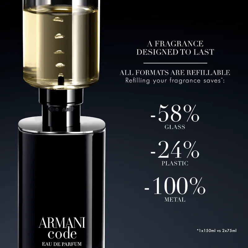 Armani Code Homme Eau de Parfum Spray Navulbaar de Giorgio Armani en 75 ml – photo du produit 4 sur 5