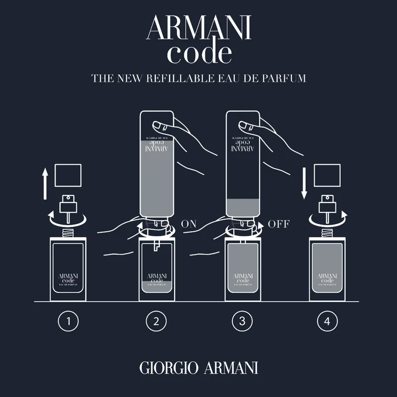 Armani Code Homme Eau de Parfum Spray Navulbaar de Giorgio Armani en 75 ml – photo du produit 2 sur 5