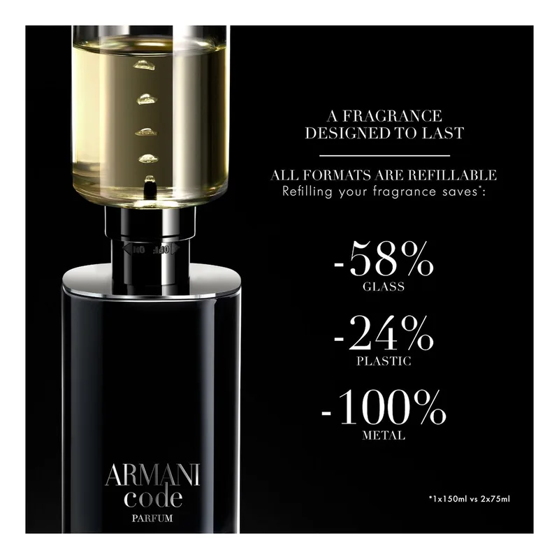 Code Homme Le Parfum navulbaar Eau de Parfum - Herenparfum fra Giorgio Armani i 75 ml – produktbillede 5 af 5
