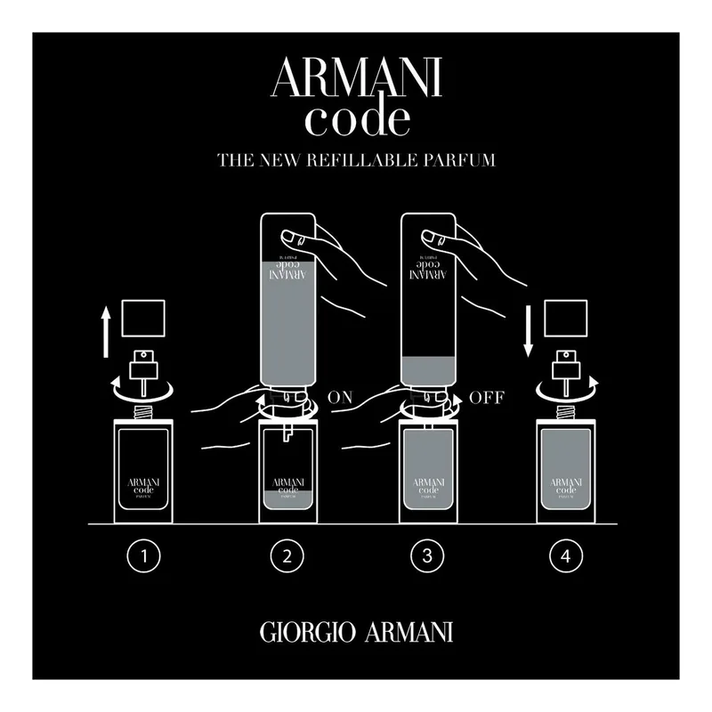 Code Homme Le Parfum navulbaar Eau de Parfum - Herenparfum fra Giorgio Armani i 75 ml – produktbillede 4 af 5