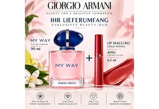 Duft-Set My Way EdP 90 ml inkl. Lip Maestro Gold Mania 405G 6,5 ml, 2-tlg., Exklusives Beauty-Duo aus Duft & luxuriöser Lippenfarbe fra Giorgio Armani – produktbillede 2 af 5