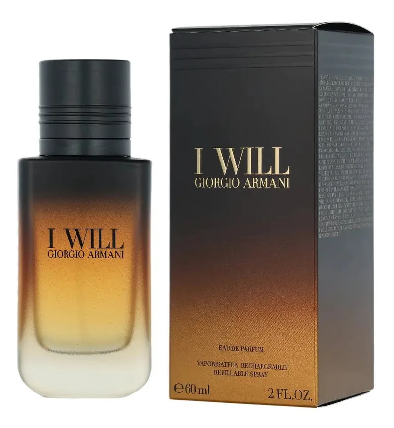 Eau de Parfum I Will Herren EDP Spray, Aromatisch-warmer Duft mit Bergamotte, Lavendel und Madagaskar-Vanille by Giorgio Armani – product photo