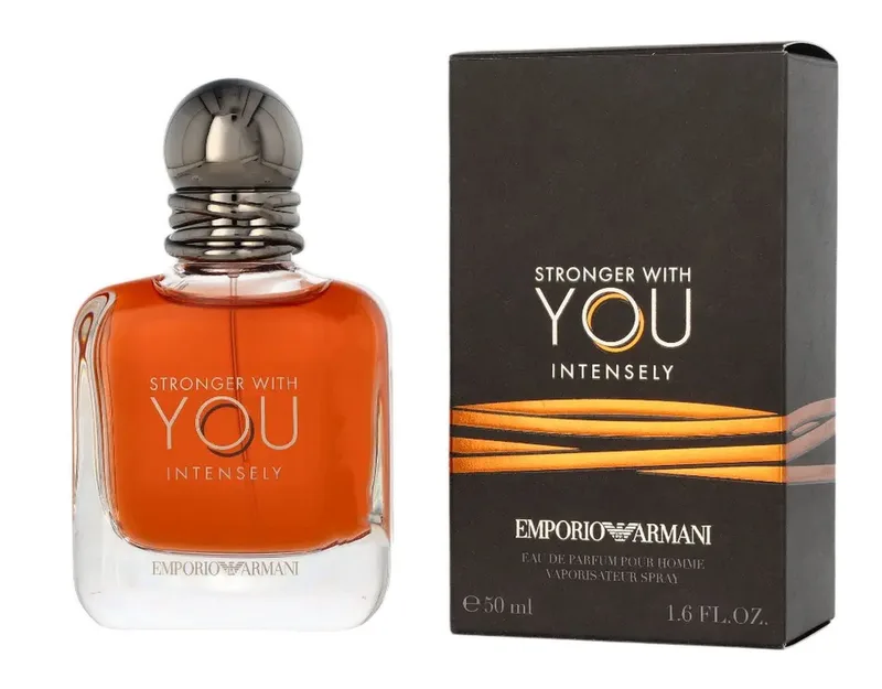 Eau de Parfum Stronger With You Intensely EDP Herren Spray, Süß-würziger Duft mit Rosa Pfeffer, Wacholder, Vanille und Zimt fra Giorgio Armani – produktbillede 1 af 2