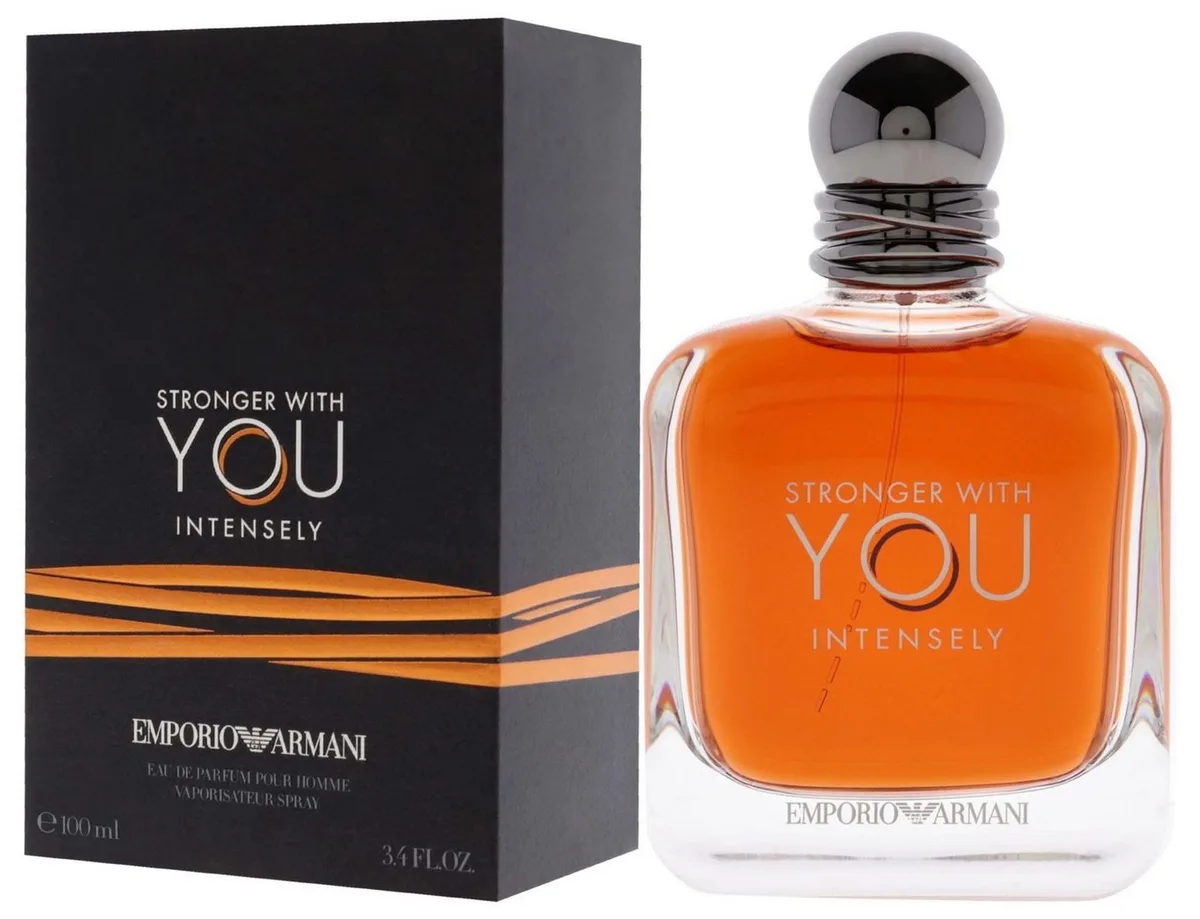 Eau de Parfum Stronger With You Intensely EDP Herren Spray, Süß-würziger Duft mit Rosa Pfeffer, Wacholder, Vanille und Zimt von Giorgio Armani – Produktfoto