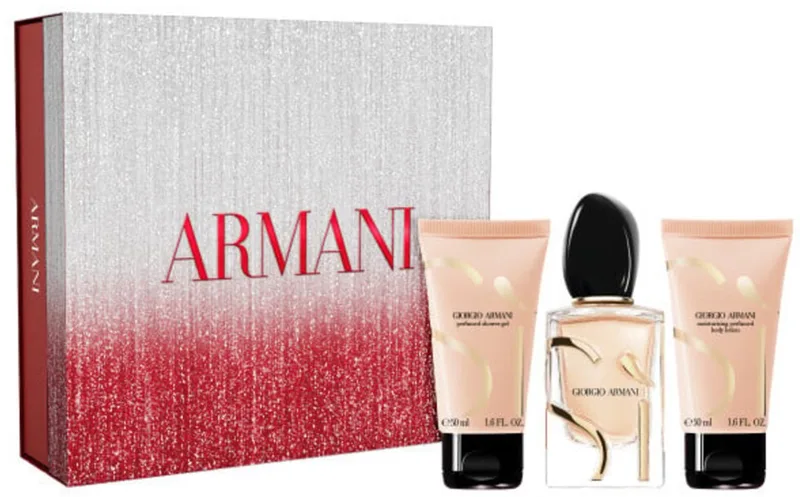 Si Giftset - 50 ml eau de parfum spray + 50 ml showergel + 50 ml bodylotion - cadeauset voor dames fra Giorgio Armani – produktbillede