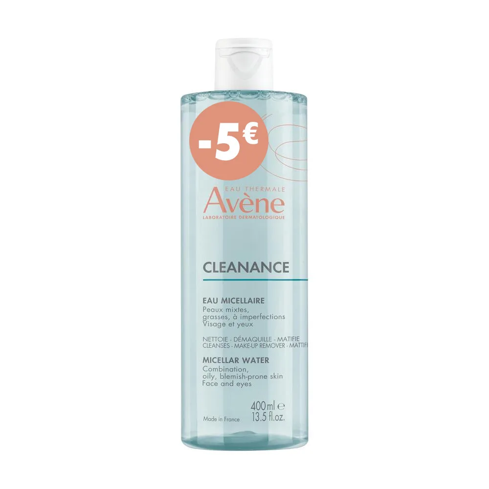 Cleanance Micellair Water Vette huid en Onzuiverheden Promo -5€ van Avène in 400 ml – productfoto