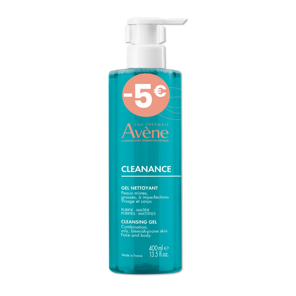 Cleanance Reinigende gel Zuivert, Vette huid PROMO -5€ van Avène in 400 ml – productfoto