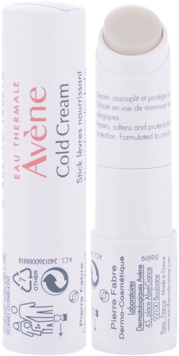 Cold Cream Stick Lippen von Avène in Transparent – Produktfoto