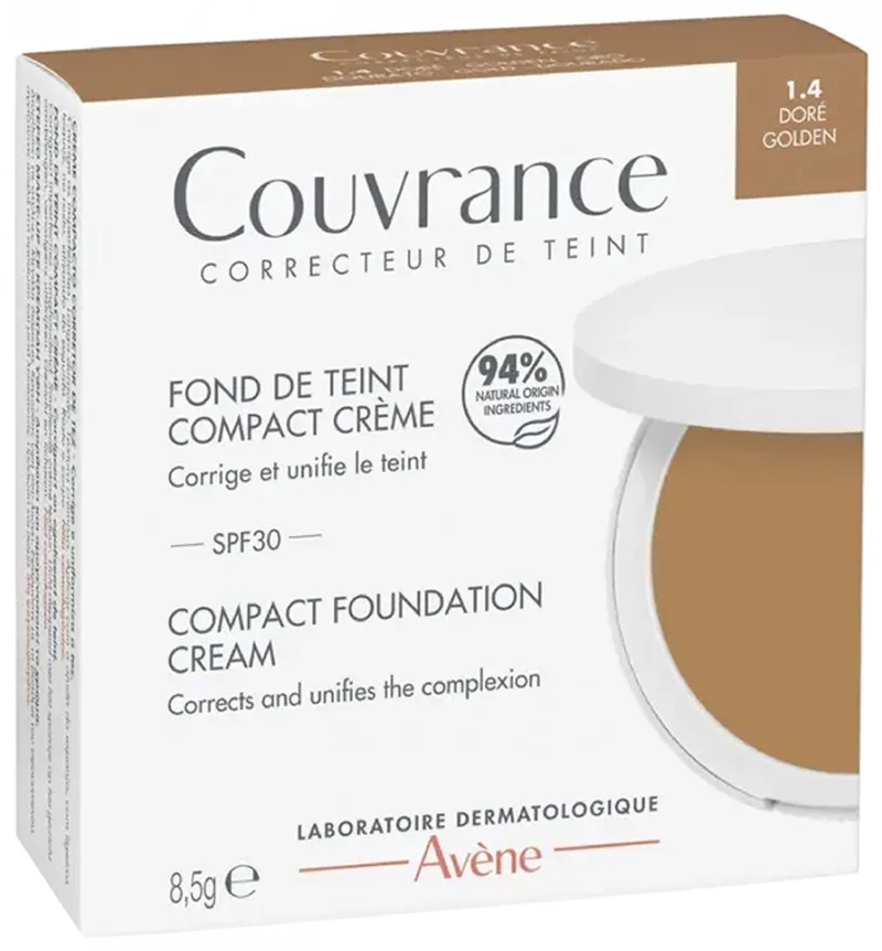 Foundation Couvrance Fond de Teint Compact Crème 1.4 8.5gr fra Avène i Guld – produktbillede