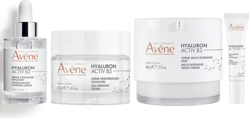 Hyaluron Activ B3 Serum, Dag, Nacht- en Oogcrème Bundel fra Avène – produktbillede
