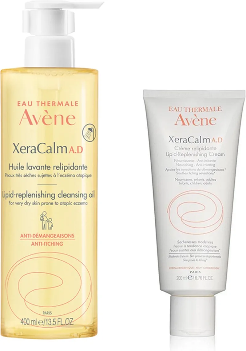 XeraCalm A.D. Olie + Crème - Bundel fra Avène i 200 ml – produktbillede