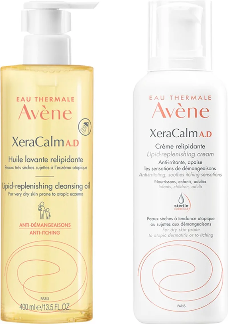 XeraCalm A.D. Olie + Crème - Bundel fra Avène i 400 ml – produktbillede