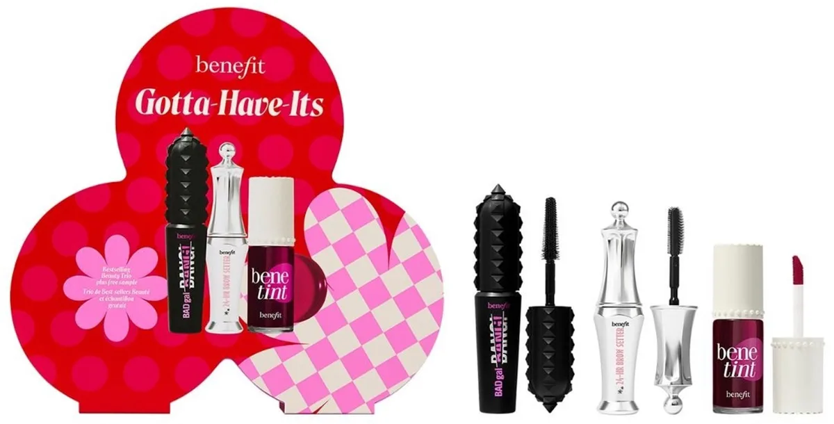 Gotta Have-It's - Benetint, BADgal BANG! mascara, Brow Setter en masker - Beauty Cadeauset von Benefit – Produktfoto