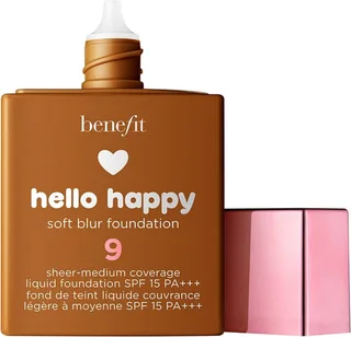 Hello Happy Soft Blur Foundation 9 Deep Neutral 30 ml fra Benefit i 09 Deep Neutral – produktbillede 1 af 2