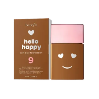 Hello Happy Soft Blur Foundation 9 Deep Neutral 30 ml fra Benefit i 09 Deep Neutral – produktbillede 2 af 2