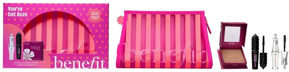 You've Got Aura - Hoola bronzer, BADgal BANG! mascara en Brow Setter - Make-up Cadeauset von Benefit – Produktfoto
