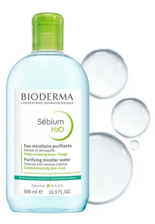 Make-up-Entferner Sébium H2O Mizellenreinigungswasser: 2x500ml zum Angebotspreis, Reinigung, Make-up-Entferner, Gesichtswasser - 3 in 1 by Bioderma – product photo 2 of 4