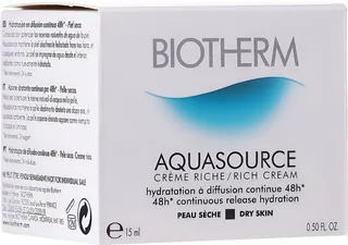 Gesichtspflege Aquasource Rich Creme Spendet intensive Feuchtigkeit und stärkt die Hautbarriere fra Biotherm i Hvid, 15 ml – produktbillede 1 af 2