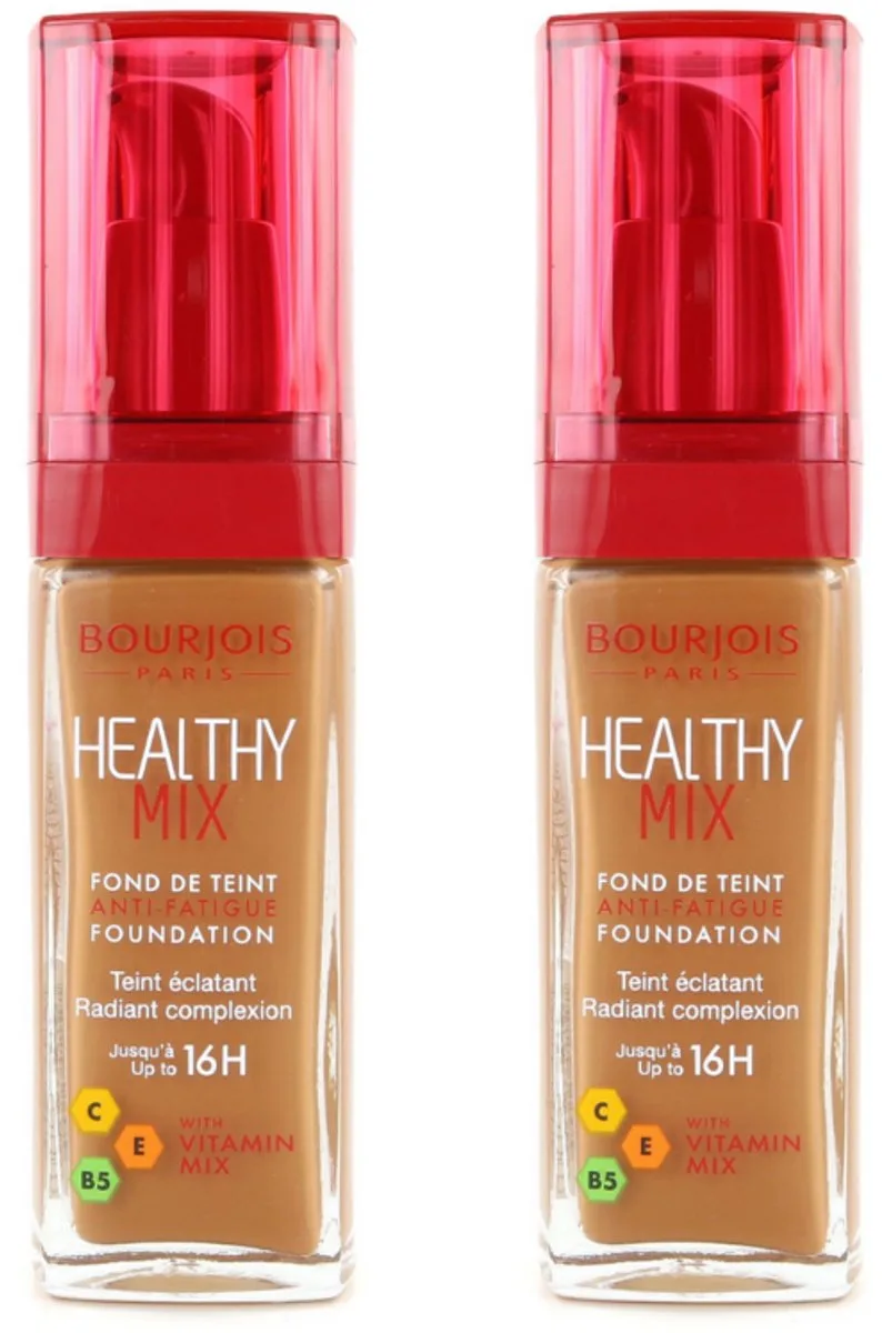 Healthy Mix Anti-Fatigue Foundation – 60 – 2×30 ml voordeel van Bourjois in Dark Amber – productfoto