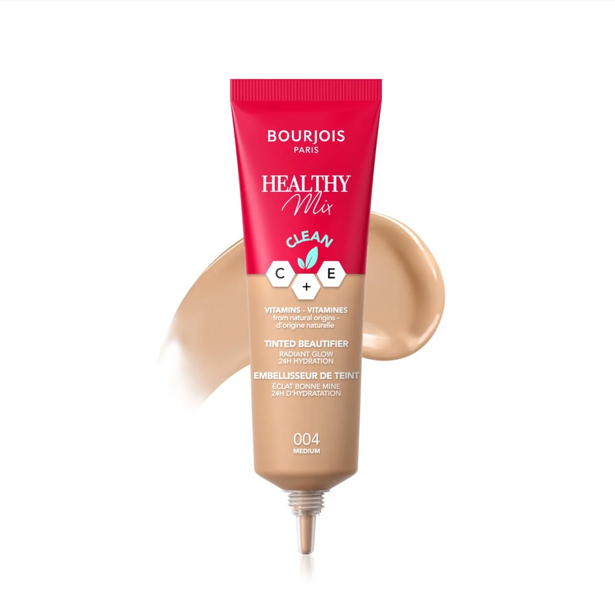 Healthy Mix Clean Tinted Beautifier Foundation 004 Medium van Bourjois in 004 Medium – productfoto