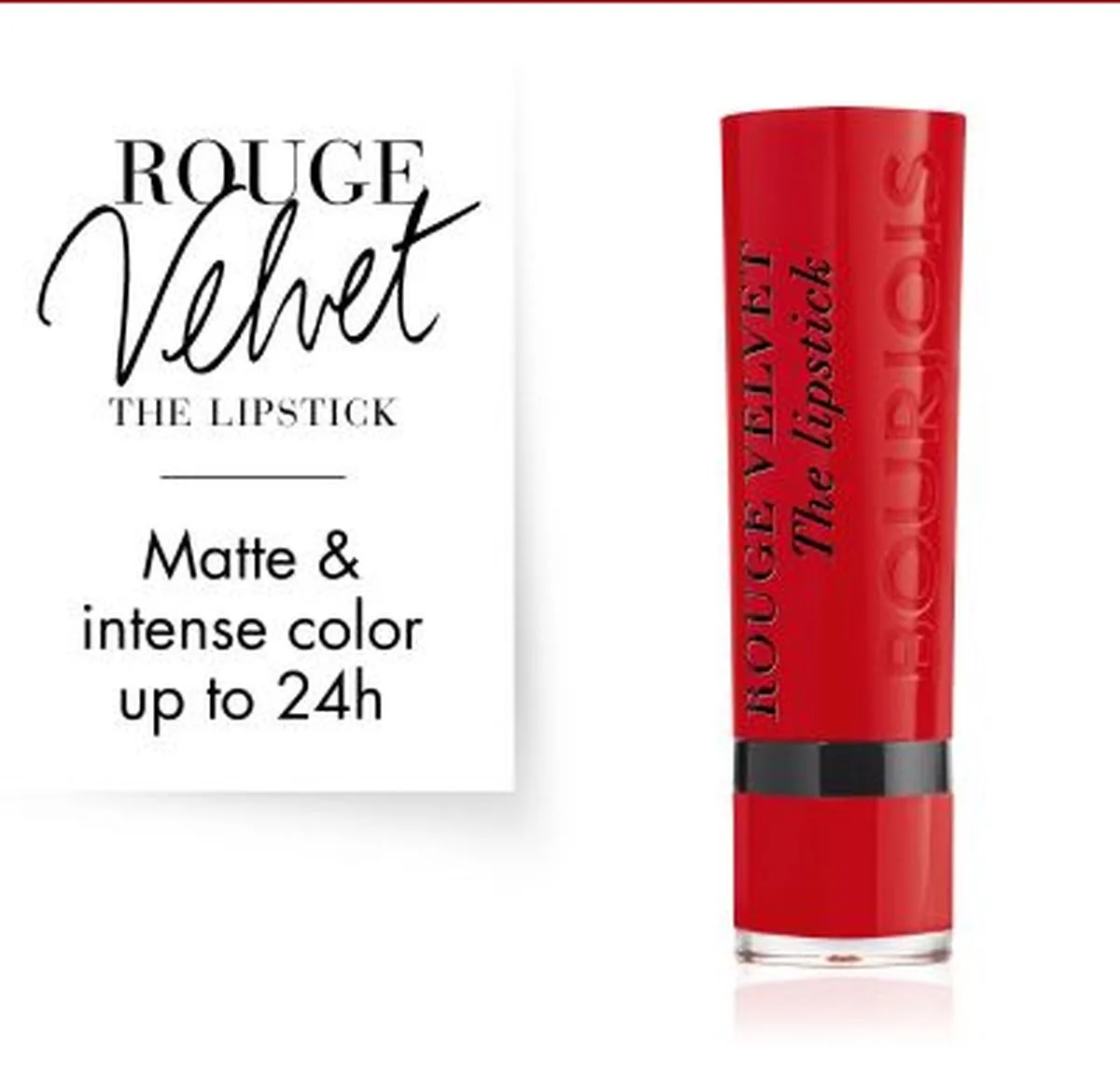 Rouge Velvet The Lipstick Regular 2.40 G van Bourjois in 08 Rubi’S Cute – productfoto