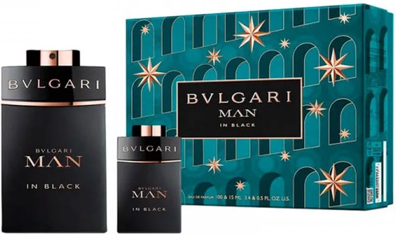 Man In Black Giftset - 100 ml eau de parfum spray + 15 ml eau de parfum spray - cadeauset voor heren fra Bvlgari – produktbillede