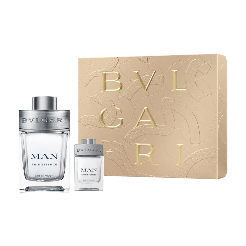 Man Rain Essence Duft-Geschenkset für Herren - EDP 100 ml + EDP 15 ml (2025 Edition) fra Bvlgari – produktbillede