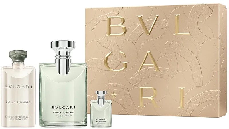 Pour Homme 100ml Edp + 5ml Edp + Showergel Geschenkset fra Bvlgari – produktbillede