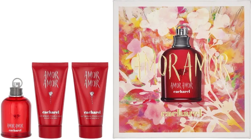 Amor Amor Spring 26 Giftset 150 ml - Edt Spray 50ml/2x Body Lotion 50ml von Cacharel – Produktfoto