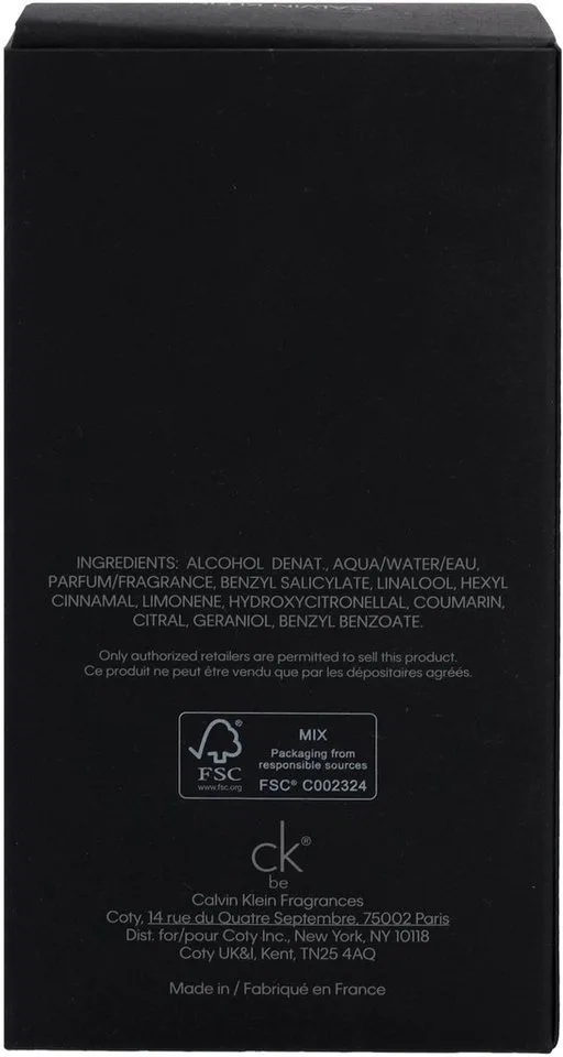 Ck Be Eau de Toilette - Unisex de Calvin Klein en 100 ml – photo du produit 4 sur 4