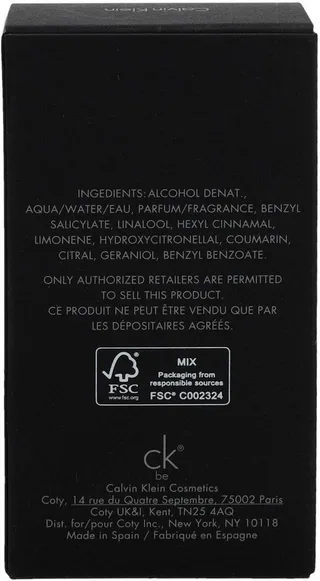 Ck Be Eau de Toilette - Unisex de Calvin Klein en 50 ml – photo du produit 4 sur 4