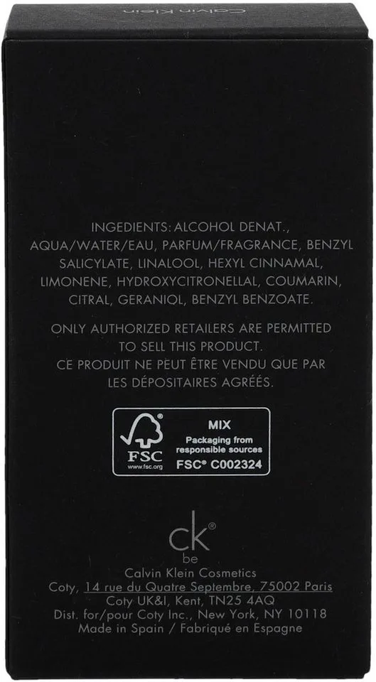 Ck Be Eau de Toilette - Unisex de Calvin Klein en 50 ml – photo du produit 4 sur 4