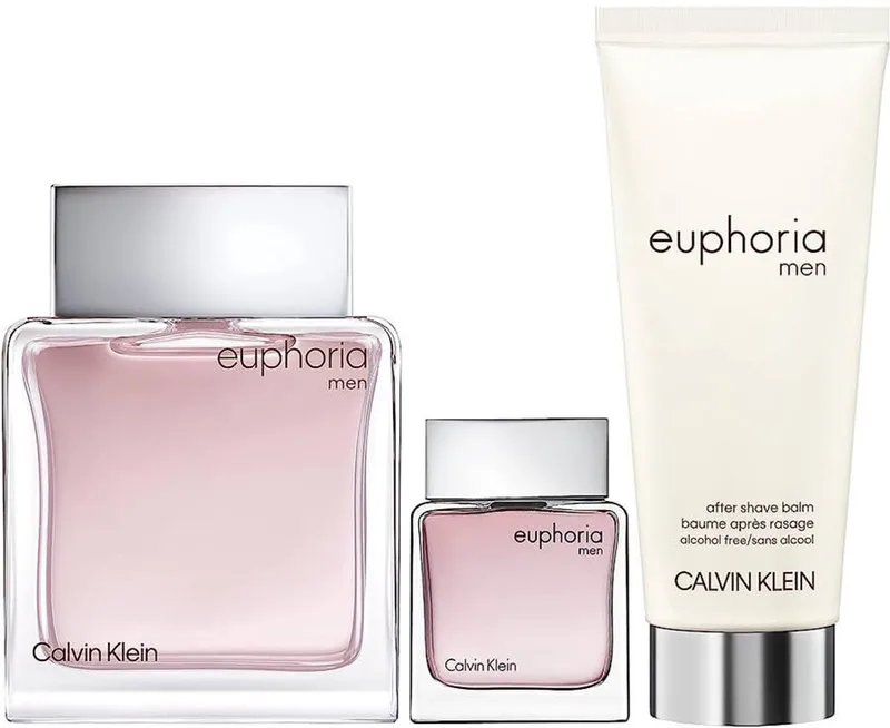 Euphoria Men Gift Set Includes 100ml Edt Spray 15ml Edt Spray And 100ml After Shave Balm fra Calvin Klein – produktbillede