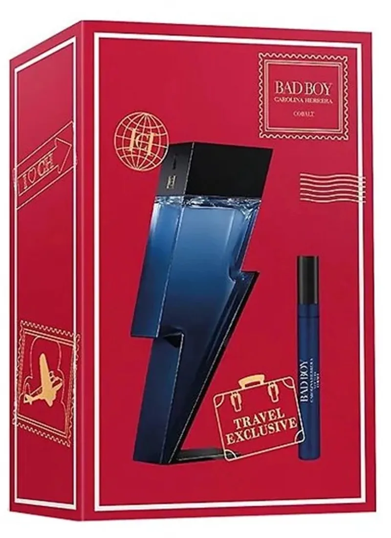 Bad Boy Cobalt Eau De Parfum Spray 100ml And Eau De Parfum Spray 10ml Set fra Carolina Herrera – produktbillede
