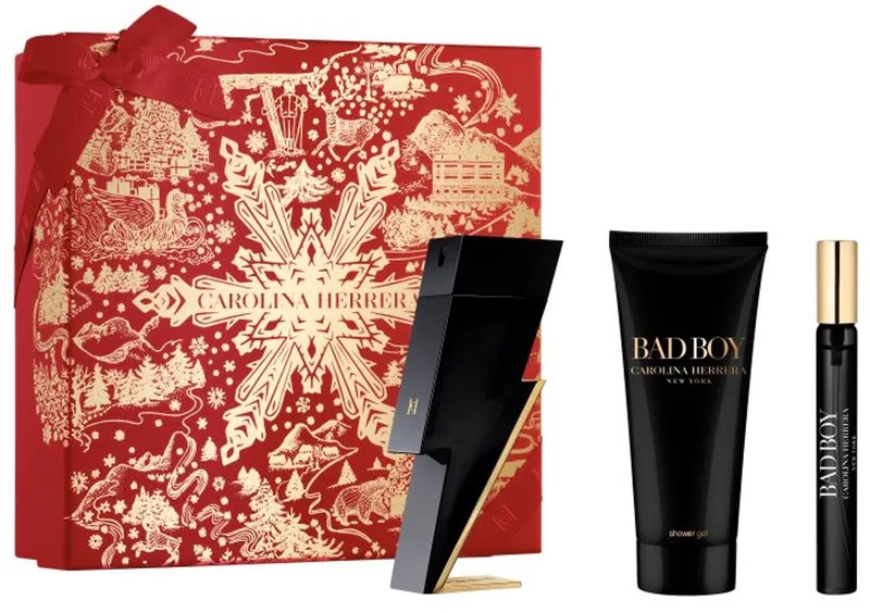 Bad Boy Gift Set – EDT 50 ml + EDT 10 ml + Shower Gel 100 ml fra Carolina Herrera – produktbillede
