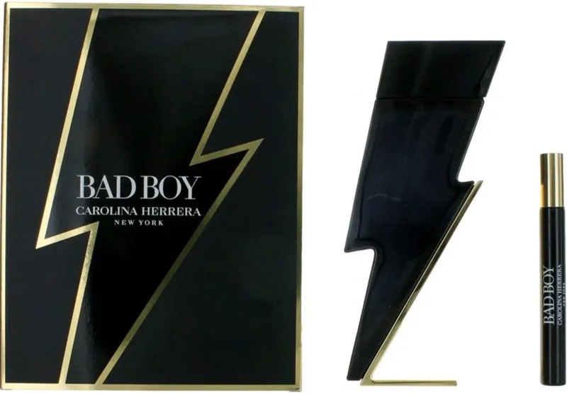 Bad Boy Giftset - 100 ml eau de toilette spray + 10 ml eau de toilette spray - cadeauset voor heren de Carolina Herrera – photo du produit