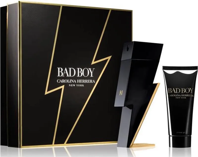 Bad Boy Giftset - 100 ml eau de toilette spray + 100 ml showergel - cadeauset voor heren från Carolina Herrera – produktbild