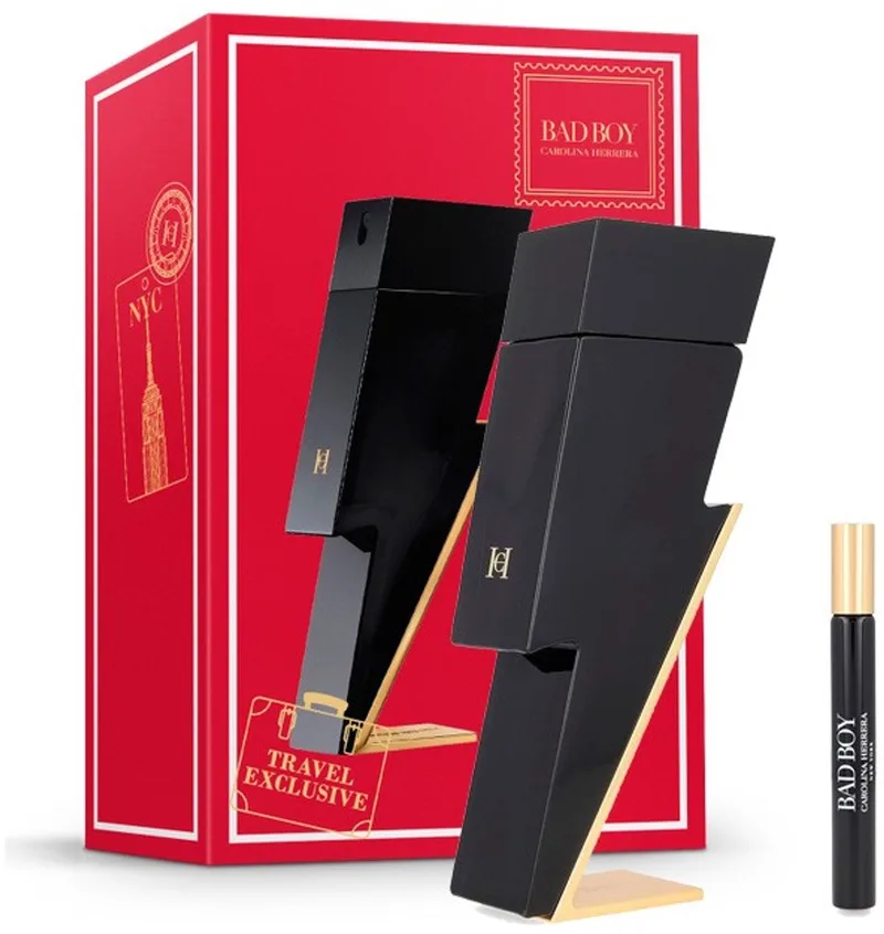 Bad Boy Giftset 110 ml - Edt Spray 100ml/ Edt Spray 10ml fra Carolina Herrera – produktbillede